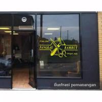 Gambar CUTING CUTTING STIKER STICKER BARBERSHOP POTONG RAMBUT - Putih dari Mede Sticker's undefined 1 Tokopedia
