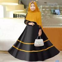 Gambar LISTY SYARI KIDS BO Baju Muslim Gamis Anak Perempuan Usia 9 - 12 TAHUN - MOCCA, L dari Baju Hijab Muslim undefined 5 Tokopedia