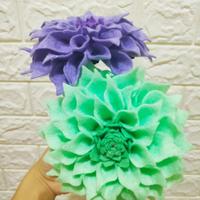 Gambar bunga flanel dahlia cafe au lait dari Milo Crafting undefined 3 Tokopedia
