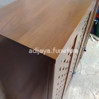 Gambar rak sepatu jati lemari sepatu kayu jati dari Adi Jaya Furniture Jepara undefined 5 Tokopedia
