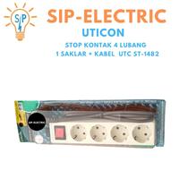 Gambar UTICON STOP KONTAK 4 LUBANG + 1 SAKLAR + KABEL / UTC ST-1482 dari SIP ELECTRIC undefined 1 Tokopedia