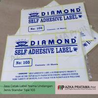 Gambar Jasa Pengetikan & Cetak Label Nama Undangan Standar Tipe 103 dari AZKA PRATAMA Print undefined 2 Tokopedia