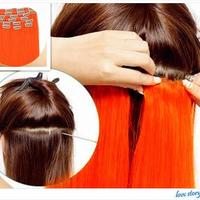 Gambar New Hair Extensions Klip Rambut Wig Warna Neon Stabilo Fluorescent - Merah dari WHITE MONKEY.. undefined 3 Tokopedia