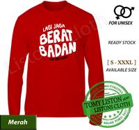 Gambar Kaos distro humor unik gemuk gendut jaga berat badan lengan panjang dari ListonsCloth undefined 3 Tokopedia