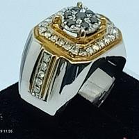 Gambar Cincin Perak Pria Berlian Hitam 7 dari cahaya permata martapura undefined 1 Tokopedia