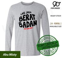 Gambar Kaos distro humor unik gemuk gendut jaga berat badan lengan panjang dari ListonsCloth undefined 1 Tokopedia