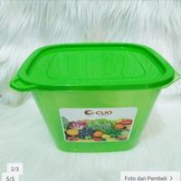 Gambar Toples Plastik 5 Liter - Food Container, Toples Kotak, Sealware - Toyo - Hijau dari TokoMajushop undefined 3 Tokopedia