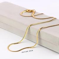 Gambar kalung titanium model pipih belut anti karat dan anti luntur - 50cm dari accesoris store1 undefined 1 Tokopedia