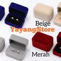 Gambar Kotak Cincin Beludru Mewah / Tempat Cincin / Ring box Kawin / Lamaran dari Pranatan Store undefined 3 Tokopedia