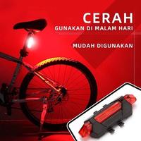 Gambar Lampu Sepeda Depan Belakang LED Charge USB Rechargeable Waterproof - LED BelakangRed dari JW Stuff undefined 2 Tokopedia