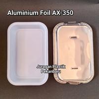 Gambar Aluminium Foil Cup AX-350 dengan Tutup | Kemasan Packaging Loyang Persegi Panjang Dimsum Mentai Baked Rice Spaghetti Pasta AX 350 dari Juragan Plastik Pekanbaru undefined 1 Tokopedia
