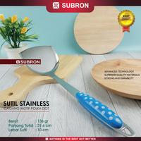 Gambar SUBRON Susuk sutil spatula stainless steel murah gagang plastik - Sutil Biru dari SUBRON KITCHENWARE undefined 3 Tokopedia