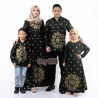 Gambar Sarimbit Gamis Batik Keluarga Couple Baju Batik Ayah Ibu & 2 anak Navy - kemeja anak dari Chank Cunk Batik undefined 3 Tokopedia