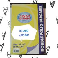 Gambar Kertas Double Folio Bergaris 200 Lembar Sinar Dunia dari IS-Jaya undefined 1 Tokopedia