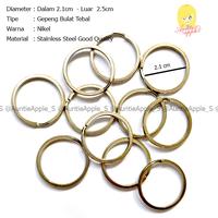Gambar RING GANTUNGAN KUNCI DIAMETER 21MM/RING GEPENG BULAT TEBAL STAINLESS dari AuntieApple Shop undefined 3 Tokopedia