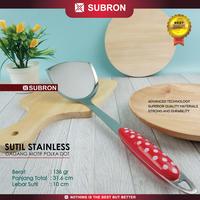 Gambar SUBRON Susuk sutil spatula stainless steel murah gagang plastik - Sutil Biru dari SUBRON KITCHENWARE undefined 4 Tokopedia