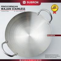 Gambar SUBRON Wajan Penggorengan Stainless Steel Tebal Wok Kuali 36 38 40cm - 38cm dari SUBRON KITCHENWARE undefined 2 Tokopedia