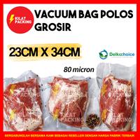 Gambar PLASTIK VACUUM VACUM VAKUM MAKANAN POLOS EMBOSSED EMBOS 23x34 - EMBOSS BENING dari kilat packing undefined 3 Tokopedia