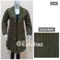 Gambar Noelle Long Coat Blazer / Outer Panjang Wanita Cewe Korea Style - all size, Grey dari Extaliaz undefined 2 Tokopedia