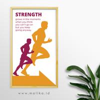 Gambar Best Seller Hiasan Dinding Quotes Paper Printing "Keep Going" By Malik dari malikawallart undefined 1 Tokopedia