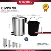 Gambar SUBRON Tempat tong sampah 5 liter stainless injak Rubbish bin rumah dari SUBRON KITCHENWARE undefined 3 Tokopedia