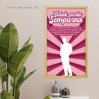 Gambar Poster Kayu "Tidak Perlu Sempurna" Hiasan Dinding by Malika Wallart dari malikawallart undefined 1 Tokopedia