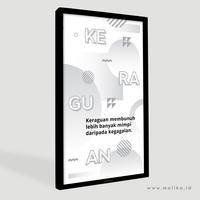 Gambar Pajangan Dinding Kamar Quotes "Keraguan" By Malika Wallart dari malikawallart undefined 2 Tokopedia