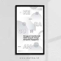 Gambar Pajangan Dinding Kamar Quotes "Keraguan" By Malika Wallart dari malikawallart undefined 1 Tokopedia