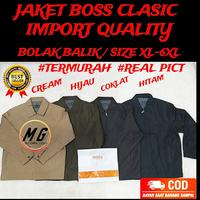 Gambar JAKET PRIA BOSS CLASSIC IMPORT BOLAK BALIK JUMBO BIG SIZE MURAH - Hijau, XL dari COCO MIGO undefined 3 Tokopedia