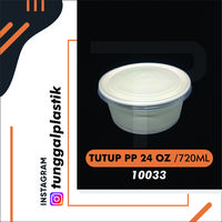 Gambar Tutup Paper Bowl 24 Oz 720ml isi @25pcs / Lid Paper Bowl dari TUNGGAL PLASTIK undefined 1 Tokopedia