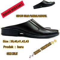Gambar sepatu pantofel sandal pria sepatu selop pria - Hitam, 42 dari SAIN-VAGUNNOOFFICIAL undefined 3 Tokopedia