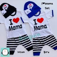 Gambar SETELAN BAJU KAOS BAYI ANAK LAKI 6 BULAN 1 TAHUN MURAH I LOVE PAPA - Biru, MAMA dari Bos Pingu undefined 4 Tokopedia