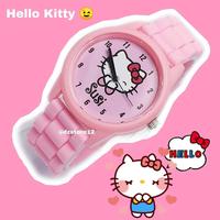 Gambar Jam Tangan Anak Wanita Cewek Hello Kitty Pink Rubber bisa tambah nama dari Dz Shopp undefined 2 Tokopedia