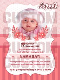 Gambar Kartu Ucapan Bayi Murah Aqiqah 4 bulanan 7 bulananan 10x7,5cm dari thestarshop01 undefined 1 Tokopedia