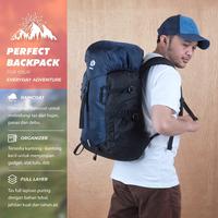 Gambar Tas Ransel Semi Carrier 40Liter Murah Original Tas Gunung Hiking - Hitam dari Victus_store undefined 4 Tokopedia