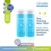 Gambar CLINELLE [Twin Pack] Deep Cleansing Water 180 mL x 2 - Pembersih Wajah dari Clinelleid undefined 1 Tokopedia