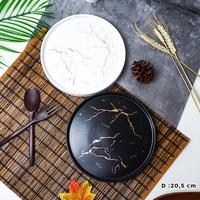 Gambar Piring Steak Makanan Elegant Wadah Saji Premium Marble Size L & S - Size L - Putih dari Mega Indo Grosir undefined 2 Tokopedia