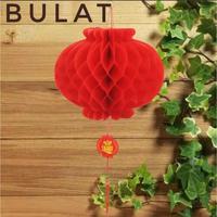 Gambar Lampion imlek bulat honeycomb tahun baru china gantung merah - 40cm dari bulbmeid undefined 3 Tokopedia
