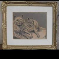 Gambar Lukisan kucing (pointilsm) karya Agus Ris dari Kawan Seperjalanan undefined 1 Tokopedia