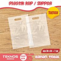 Gambar PLASTIK ZIPLOCK BESAR UKURAN 30X38+7 TRANSPARAN ECER TEBAL MURAH dari ashastoreofc undefined 1 Tokopedia