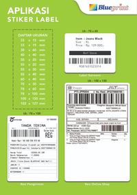 Gambar Direct Thermal Sticker , Kertas Label Stiker BLUEPRINT 55 x 30 , 55x30 mm  1 Line - 1 Roll dari Blueprint Indonesia undefined 2 Tokopedia