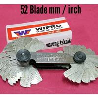 Gambar WIPRO MAL ULIR DRAT THREAD SCREW PITCH GAUGE METRIC DAN INCH dari warungteknik undefined 1 Tokopedia