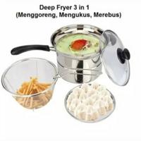 Gambar Panci penggorengan / Deep Fryer 22cm Multifungsi pot 3 in 1 Stainless dari Balijoy undefined 1 Tokopedia