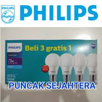 Gambar Lampu LED Philips 7w 7 watt Essential Multipack 3 gratis 1 PROMO dari puncak sejahtera undefined 1 Tokopedia
