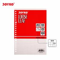 Gambar Joyko Loose Leaf A5 Grid / Kertas Binder Joyko Kotak Tebal 100GR - 50 Lembar dari Raja Stationery undefined 4 Tokopedia