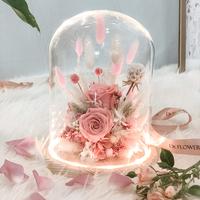 Gambar Dome LED eternal rose Large - Double(2) Roses dari De&#39;Flower undefined 4 Tokopedia