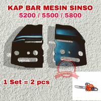 Gambar Plat Kap Bar Mesin Chainsaw Sinso Senso 5200 5500 5800 1 Set 2pcs dari Deli sparepart undefined 1 Tokopedia