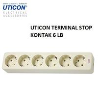 Gambar UTICON Stop Kontak 6 Lubang - Terminal Kuningan Colokan Listrik ST 168 dari Sinar Sakti Gading undefined 1 Tokopedia