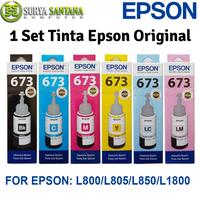 Gambar TINTA EPSON 673 1 SET 6 Warna PRINT L800 L805 L850 L1800 ORIGINAL 100% dari Surya Santana komputer undefined 1 Tokopedia