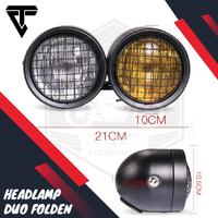 Gambar Headlamp Lampu Depan Grill Motor Twin Folden Benelli W175 XSR Scorpio dari TWISTIC CUSTOM undefined 5 Tokopedia